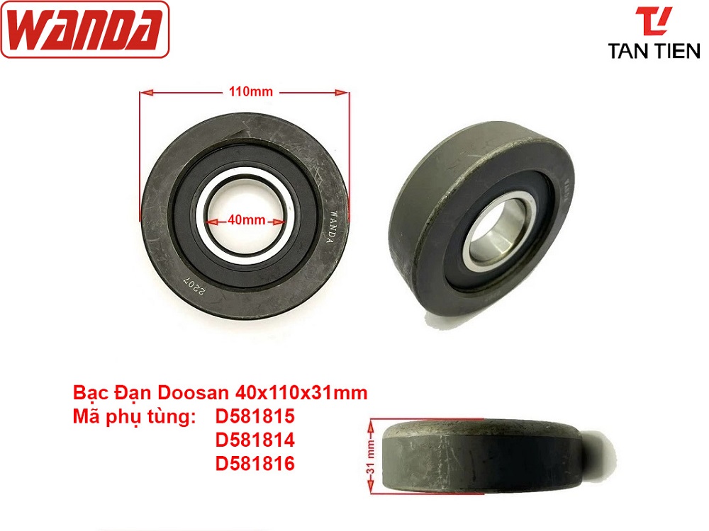 Bạc Đạn Doosan D581815